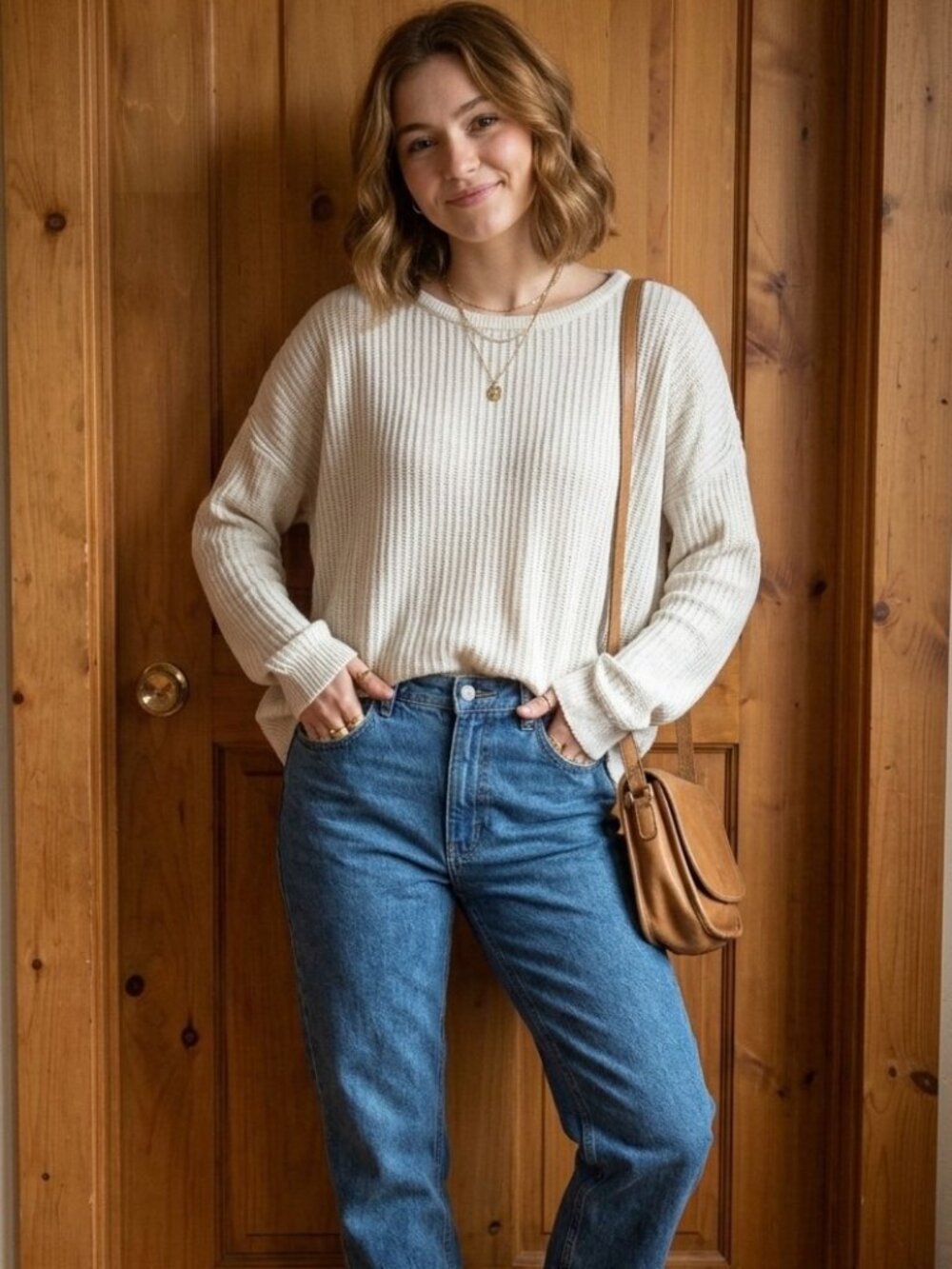 Brandy Melville Cream Lightweight Knit Sweater - One Size / OS